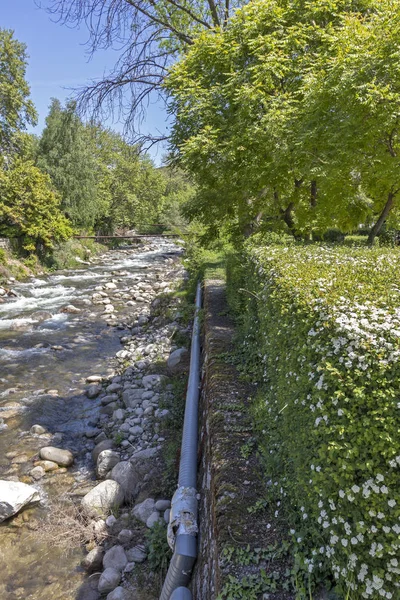 Σαντάνσκι Βουλγαρία Απριλίου 2019 Ποταμός Σαντάνσκα Bistritsa Που Διέρχεται Από — Φωτογραφία Αρχείου