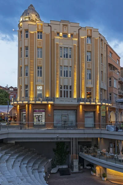 Plovdiv Bulgarije Mei 2019 Sunset View Van Central Pedestrian Street — Stockfoto