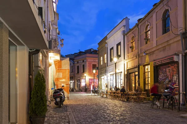 Plovdiv Bulgaria Maggio 2019 Vista Tramonto Delle Strade Del Distretto — Foto Stock