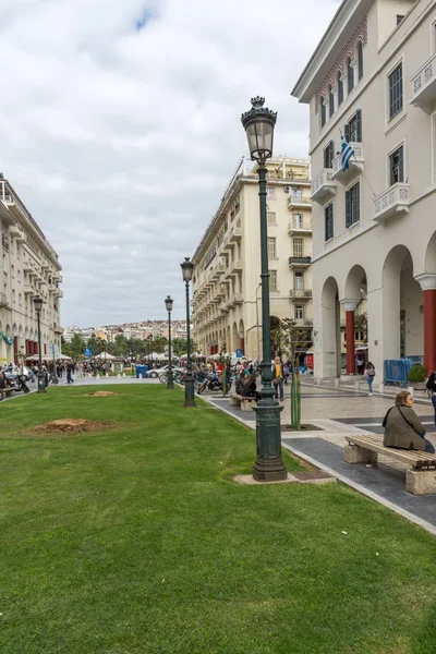 Thessaloniki Görögország Szeptember 2017 Panorámás Kilátás Aristotelous Térre Thesszaloniki Közép — Stock Fotó