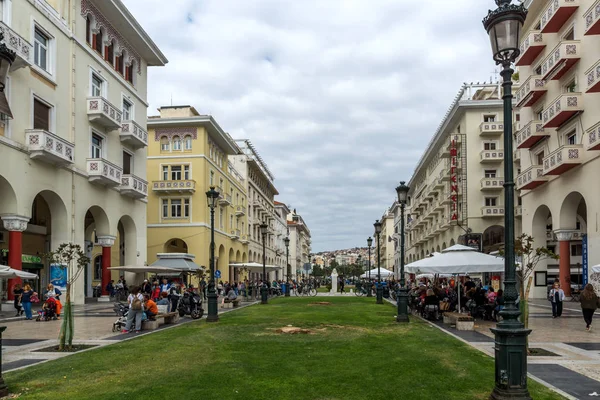 Thessaloniki Görögország Szeptember 2017 Panorámás Kilátás Aristotelous Térre Thesszaloniki Közép — Stock Fotó