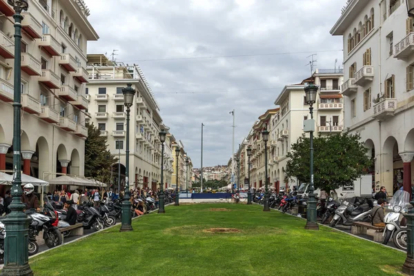 Θεσσαλονίκη Ελλάδα Σεπτεμβρίου 2017 Πανοραμική Θέα Της Πλατείας Αριστοτέλους Στο — Φωτογραφία Αρχείου