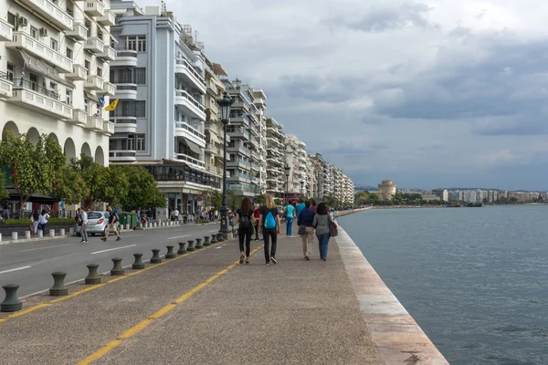 Thessaloniki Griechenland September 2017 Panorama Der Küstenstraße Der Stadt Thessaloniki — Stockfoto