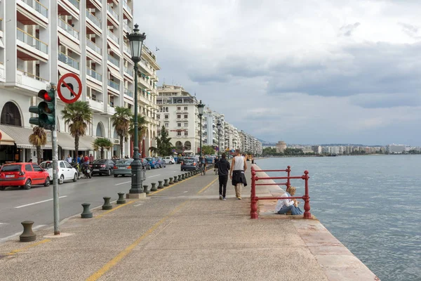 Thessaloniki Griechenland September 2017 Panorama Der Küstenstraße Der Stadt Thessaloniki — Stockfoto