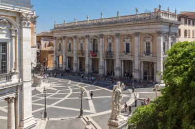 Roma, İtalya - 23 Haziran 2017: Roma şehrindeki Capitoline Müzeleri Panoraması, İtalya