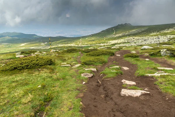 Green Hills Vitosha Mountain Cherni Vrah Peak Sofia City Region — Stock Photo, Image