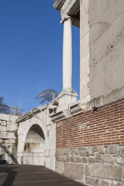 Bulgaristan'ın Plovdiv kentindeki Philippopolis Antik Roma tiyatrosunun kalıntıları