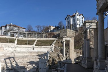 Bulgaristan'ın Plovdiv kentindeki Philippopolis Antik Roma tiyatrosunun kalıntıları