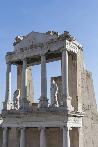 Ruïnes Van Het Oude Romeinse Theater Van Philippopolis Stad Plovdiv — Stockfoto