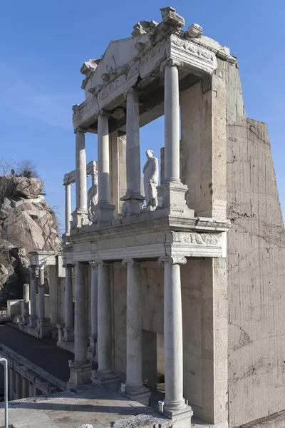 Ruínas Antigo Teatro Romano Filipópolis Cidade Plovdiv Bulgária — Fotografia de Stock