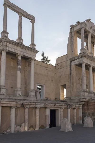 Ruinen Des Antiken Römischen Theaters Von Philippopolis Der Stadt Plowdiw — Stockfoto