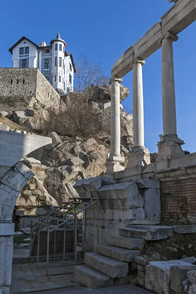 Ruïnes Van Het Oude Romeinse Theater Van Philippopolis Stad Plovdiv — Stockfoto