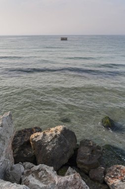 Kavarna, Bulgaristan - 2 Mayıs 2008: Kavarna kasabasının panoraması, Dobrich Bölgesi, Bulgaristan