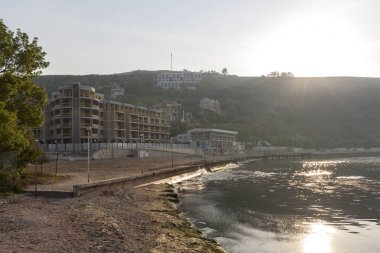 Kavarna, Bulgaristan - 2 Mayıs 2008: Kavarna kasabasının panoraması, Dobrich Bölgesi, Bulgaristan