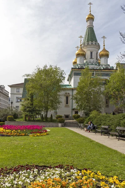 索非亚 保加利亚 2019年4月24日 保加利亚索非亚金色圆顶俄罗斯教堂的迷人景色 — 图库照片