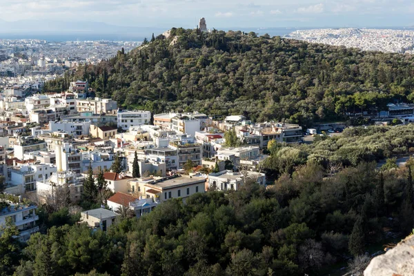 Vista Panorâmica Cidade Atenas Acrópole Attica Grécia — Fotografia de Stock