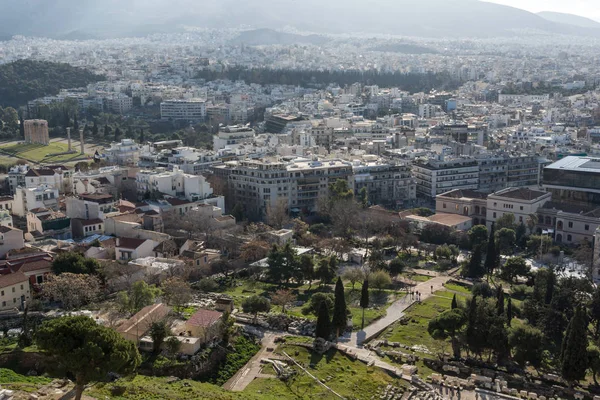 Vista Panorâmica Cidade Atenas Acrópole Attica Grécia — Fotografia de Stock