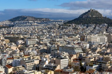 Panoramic view of city of Athens from Acropolis, Attica, Greece clipart