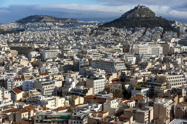 Panoramic View City Athens Acropolis Attica Greece — Stock Photo, Image
