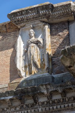 Roma, İtalya - 23 Haziran 2017: Roma'nın Nervain şehrinin Forumu'nun muhteşem manzarası, İtalya