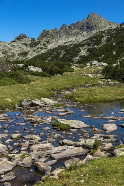 Paysage Étonnant Avec Lacs Prevalski Près Col Mozgovishka Pirin Mountain — Photo