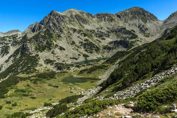 Landskap Med Prevalski Sjöar Dzhangal Och Valyavishki Eukaryoter Peaks Pirin — Stockfoto