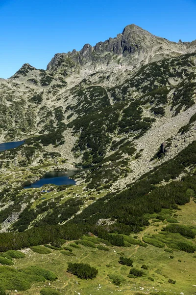 Táj Prevalski Tavak Dzhangal Valyavishki Sarkantyú Csúcsok Pirin Hegység Bulgária — Stock Fotó