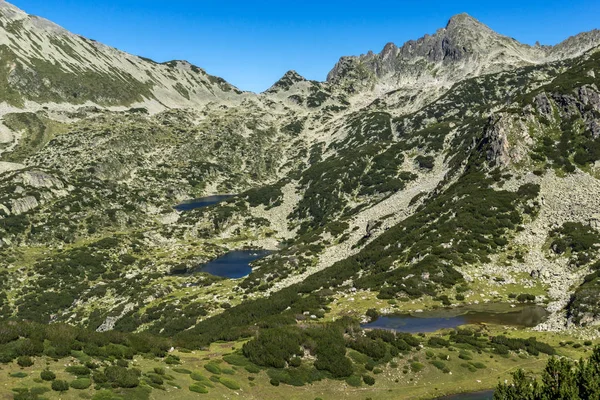 Landscape Dengan Prevalski Danau Dzhangal Dan Valyavishki Chukar Puncak Pirin — Stok Foto