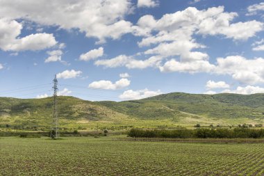 Perushtitsa kasabası yakınlarındaki Yukarı Trakya Ovası ile Kırsal Peyzaj, Plovdiv Bölgesi, Bulgaristan