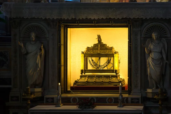 Rom Italien Juni 2017 Reliquiar Mit Den Ketten Des Heiligen — Stockfoto
