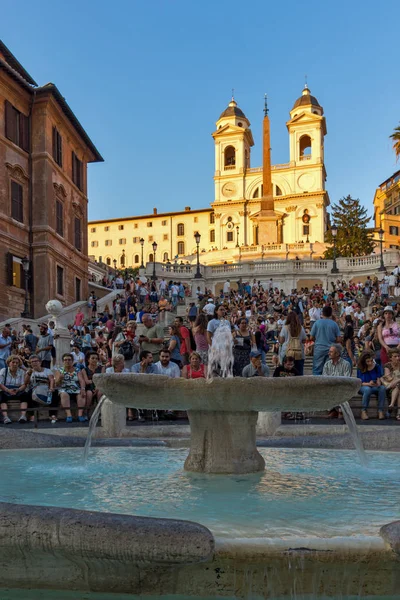 Rome Italy June 2017 Sunset View Spanish Steps Piazza Spagna — Stock Photo, Image