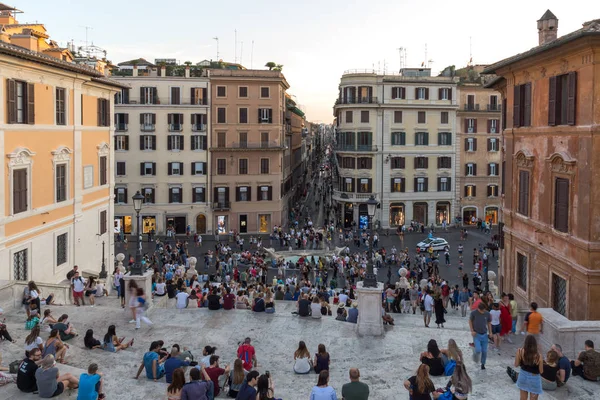 Rome Italy June 2017 Sunset View Spanish Steps Piazza Spagna — Stock Photo, Image