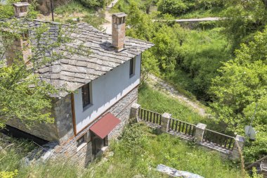 Köy Kosova ile orijinal on dokuzuncu yüzyıl evler, Plovdiv bölge, Bulgaristan