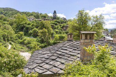Köy Kosova ile orijinal on dokuzuncu yüzyıl evler, Plovdiv bölge, Bulgaristan