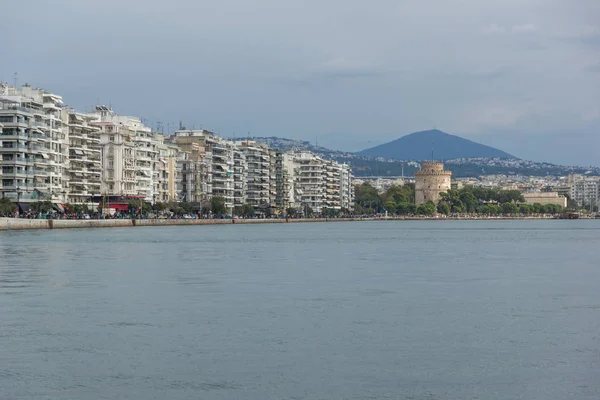 Saloniki Grecja Września 2017 Panorama Mbankment Miasta Saloniki Macedonia Środkowa — Zdjęcie stockowe
