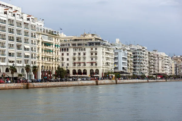 Thessaloniki Grecia Septiembre 2017 Panorama Mbankment Ciudad Tesalónica Macedonia Central — Foto de Stock