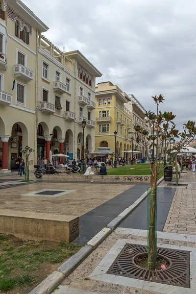 Θεσσαλονίκη Ελλάδα Σεπτεμβρίου 2017 Πανόραμα Πλατείας Αριστοτέλους Στο Κέντρο Της — Φωτογραφία Αρχείου