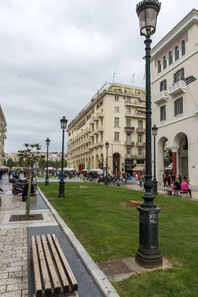 Thessaloniki Grecia Septiembre 2017 Panorama Plaza Aristóteles Centro Ciudad Tesalónica — Foto de Stock