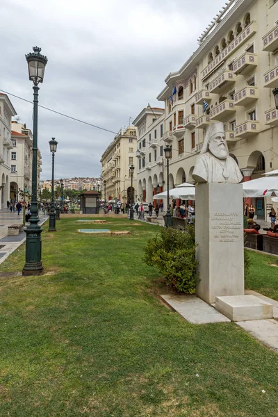 Thessaloniki Grecia Septiembre 2017 Panorama Plaza Aristóteles Centro Ciudad Tesalónica — Foto de Stock