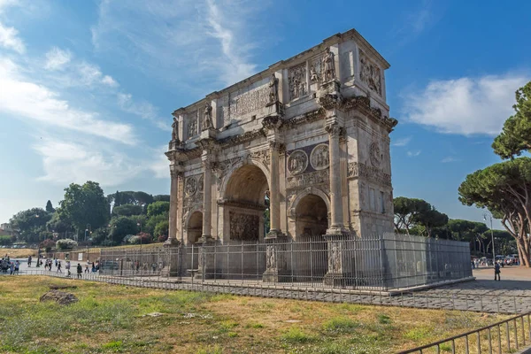 Rom Italien Juni 2017 Konstantenbogen Der Nähe Des Kolosseums Der — Stockfoto