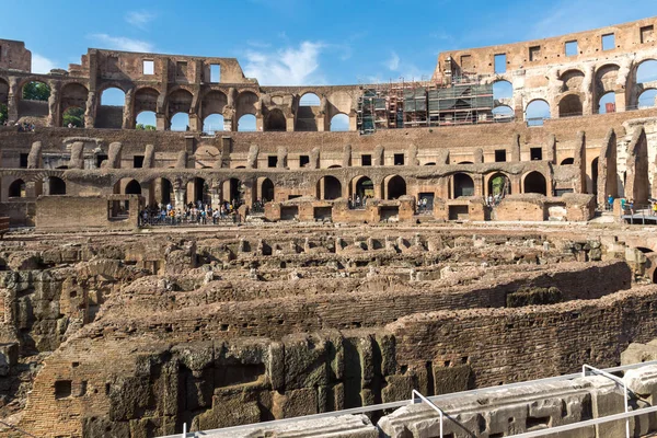 Ρώμη Ιταλία Ιουνίου 2017 Πανόραμα Του Εσωτερικού Μέρους Του Κολοσσαίο — Φωτογραφία Αρχείου