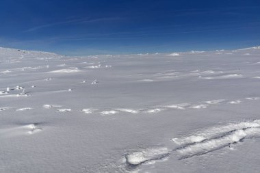 Vitosha Dağı 'nın kış manzarası, Sofya Şehir Bölgesi, Bulgaristan