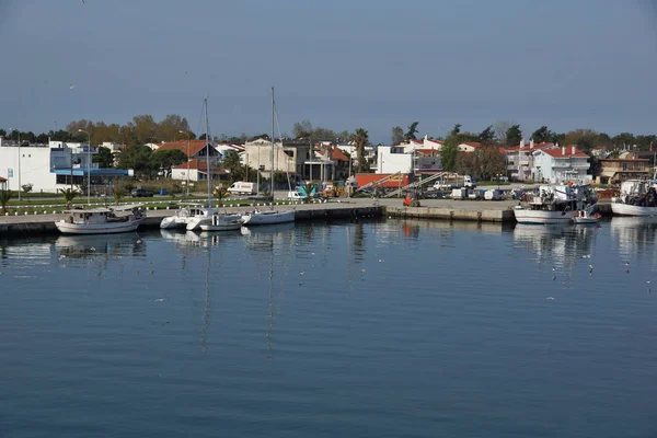 Keramoti Griekenland April 2016 Vissersboten Haven Van Het Dorp Keramoti — Stockfoto