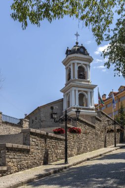 Plovdiv, Bulgaristan-Mayıs 29, 2019: Virgin Mary Doğu Ortodoks Kilisesi, Plovdiv şehir, Bulgaristan