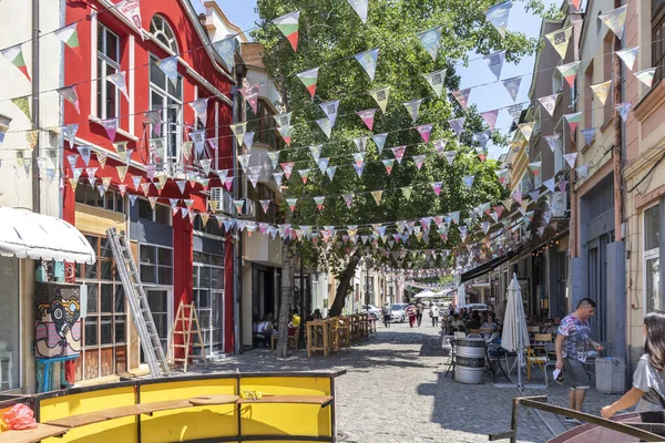 Plovdiv Bulgaria Mayo 2019 Calles Pedestianas Centro Ciudad Plovdiv Bulgaria — Foto de Stock