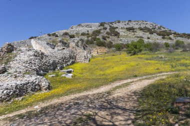Philippi antik bölgesinde antik tiyatro harabeleri, Doğu Makedonya ve Trakya, Yunanistan