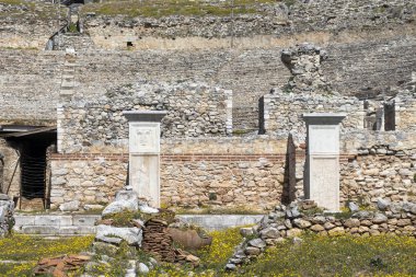 Philippi antik bölgesinde antik tiyatro harabeleri, Doğu Makedonya ve Trakya, Yunanistan