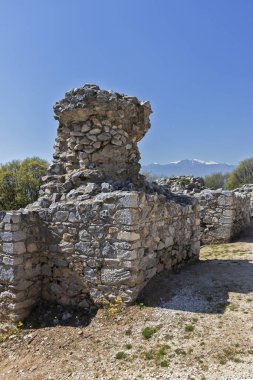 Philippi antik bölgesinde antik tiyatro harabeleri, Doğu Makedonya ve Trakya, Yunanistan