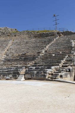 Philippi antik bölgesinde antik tiyatro harabeleri, Doğu Makedonya ve Trakya, Yunanistan