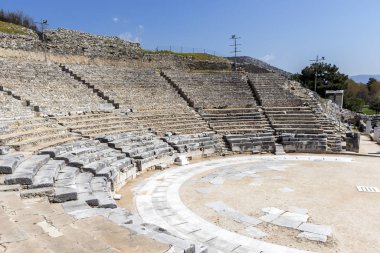 Philippi antik bölgesinde antik tiyatro harabeleri, Doğu Makedonya ve Trakya, Yunanistan